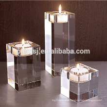 Square Crystal Table Tealight Candle Holders for Cafes & Decoration & Gifts CH-M037